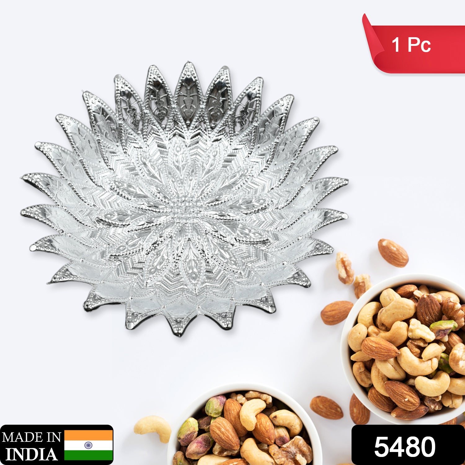 5480  Traditional Design Serving Tray Plastic Silver Finish Serving Tray Multipurpose Tray Decorative Tray Mukhwas Serving Tray (1 Pc ) 5480  Traditional Design Serving Tray Plastic Silver Finish Serving Tray Multipurpose Tray Decorative Tray Mukhwas Serving Tray (1 Pc )